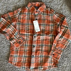 Uniqlo kids flannel checked long sleeve shirt